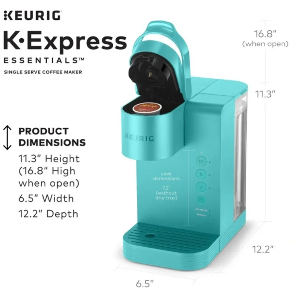Keurig K-Express Essentials Single Serve K-Cup Pod Coffee Maker Teal - BNIB